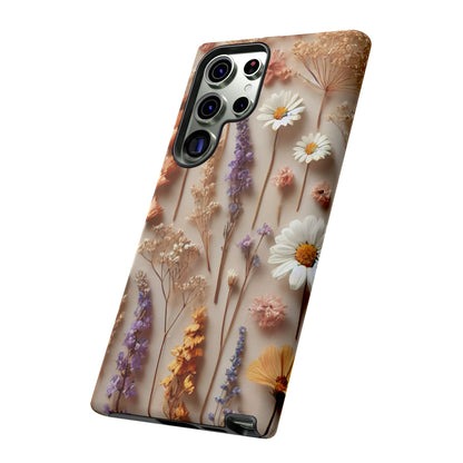 Pressed Flower Garden Phone Case – Vintage Botanical Aesthetic