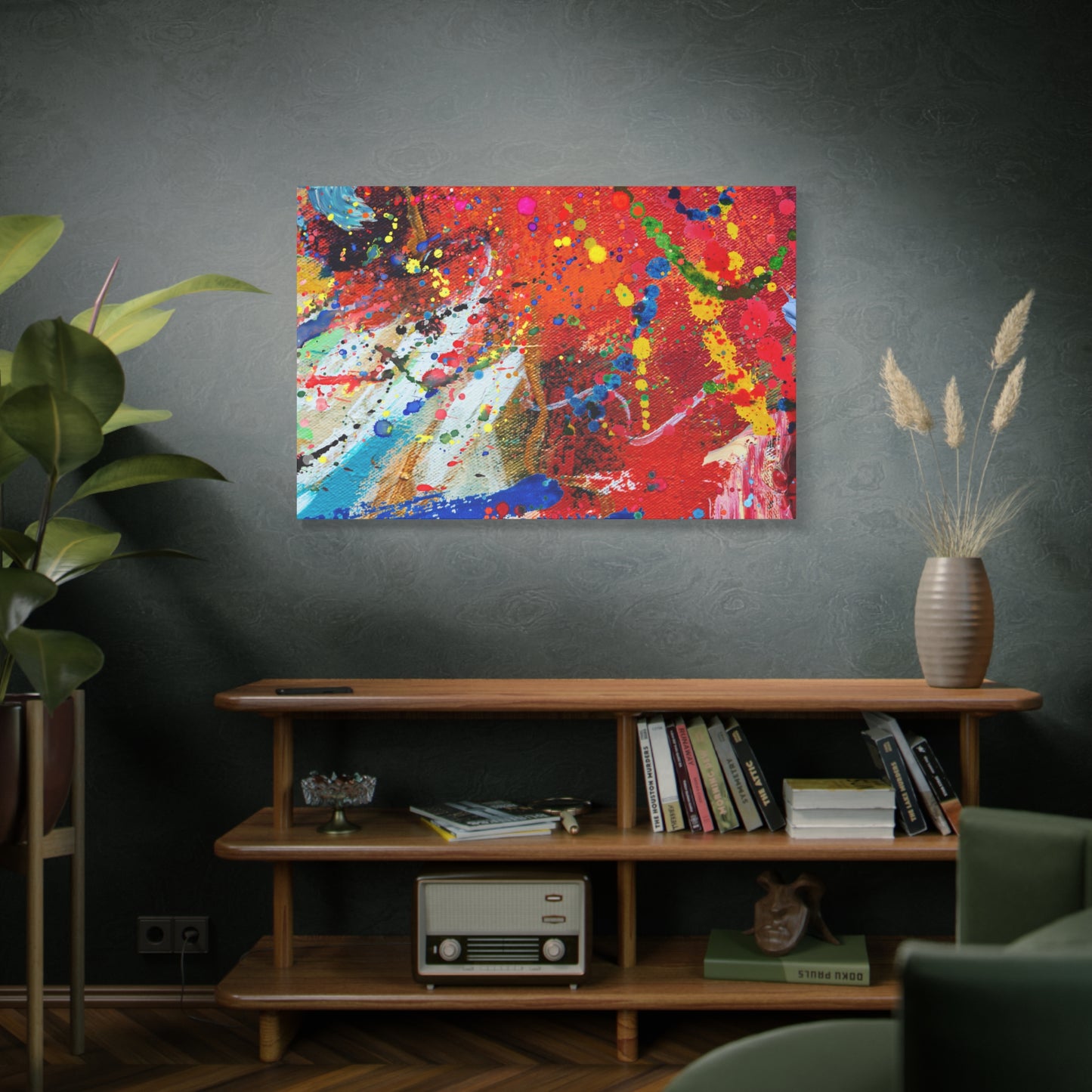 Spectrum in Motion – Abstract Chaos Canvas Print