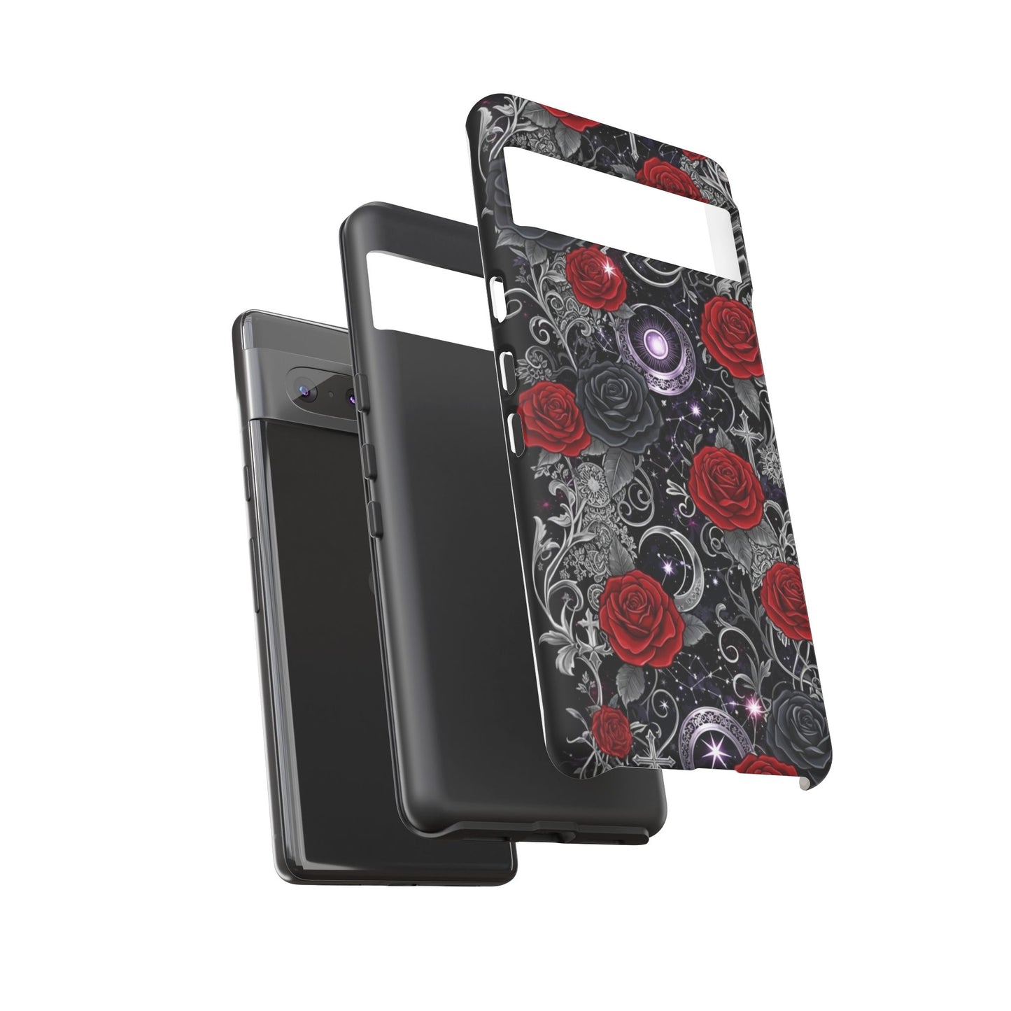 Dark Gothic Red Roses Matte Tough Phone Cases