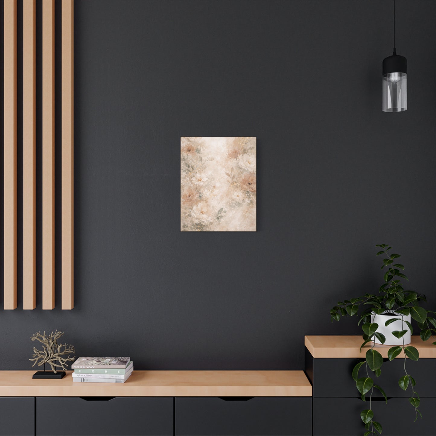 Neutral Vintage Floral Canvas Print — Matte Stretched Wall Art - Paragon Prints