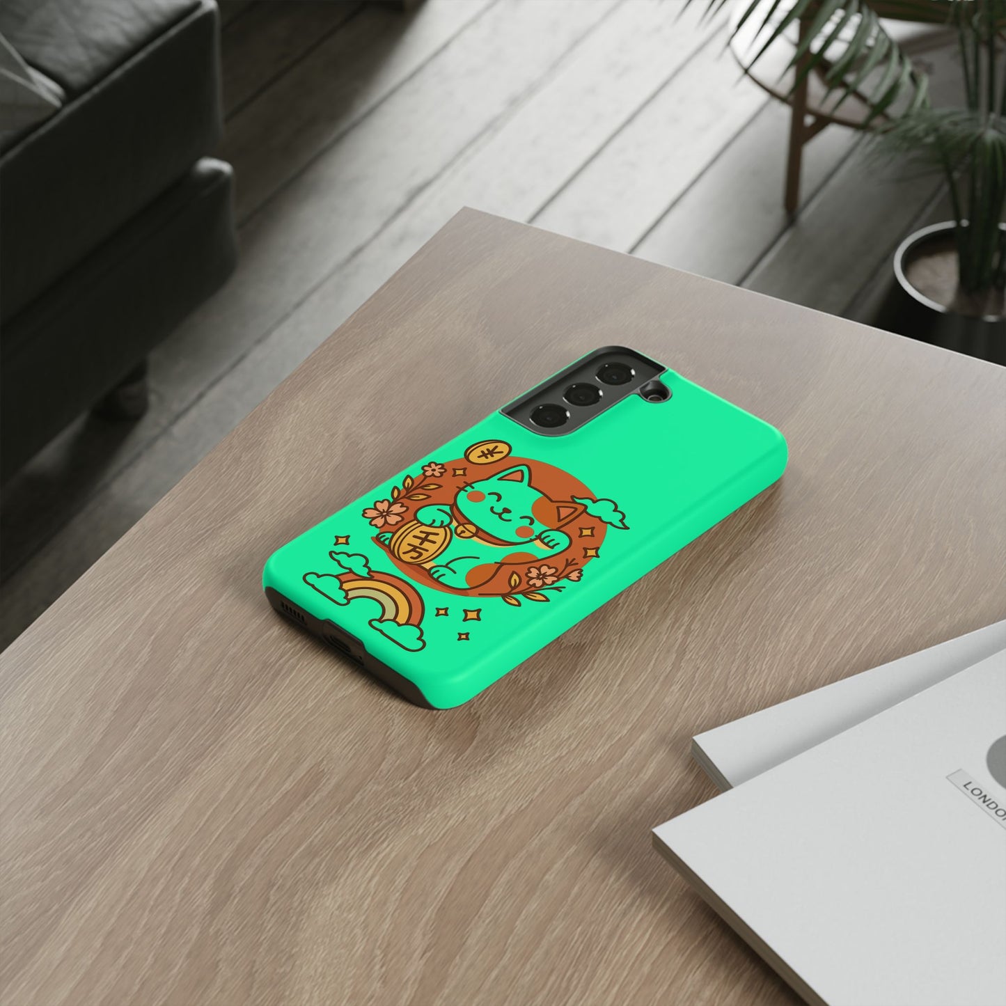 Japanese Kawaii Lucky Cat Protective Phone Case