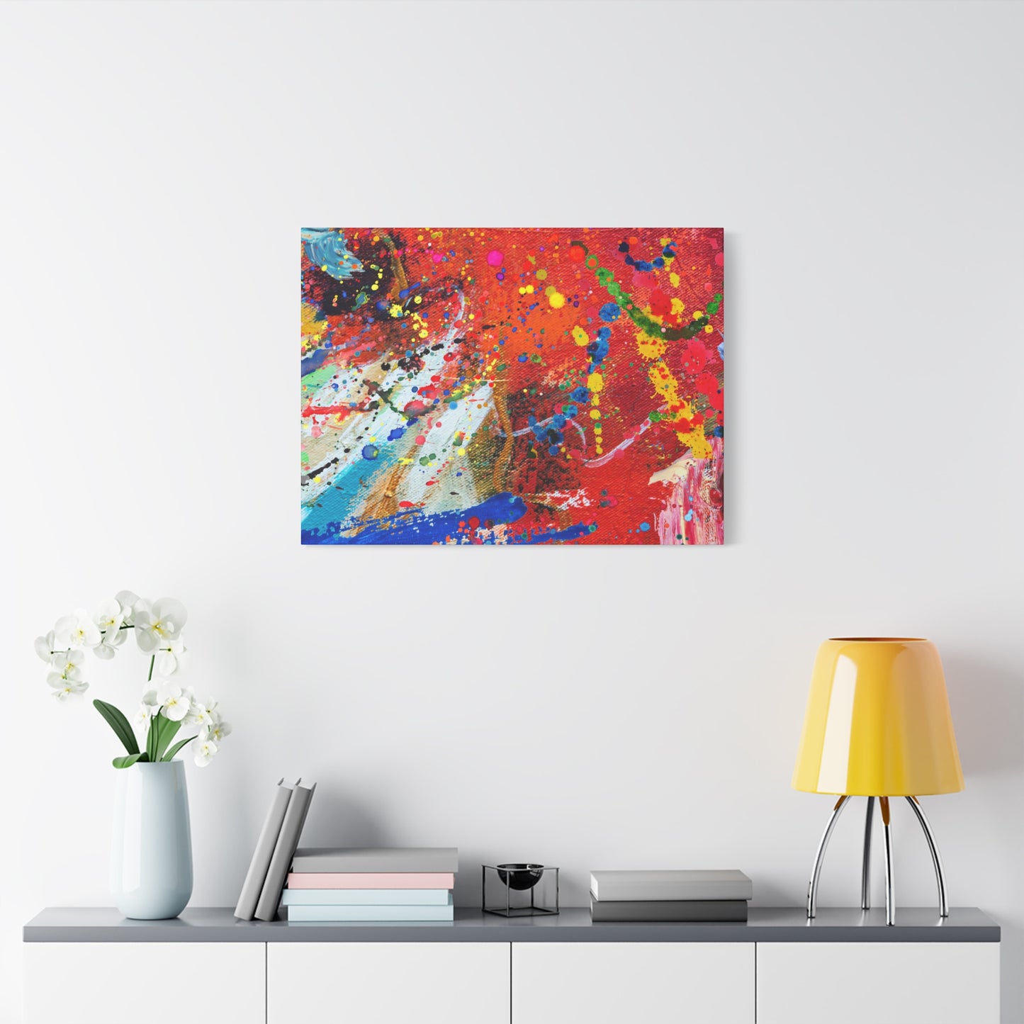 Spectrum in Motion – Abstract Chaos Canvas Print