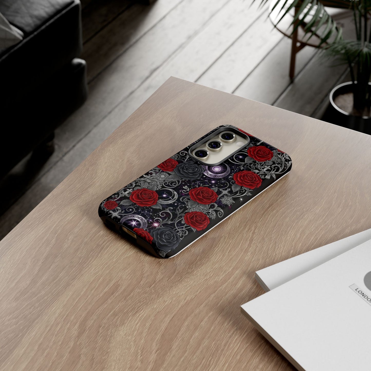 Dark Gothic Red Roses Matte Tough Phone Cases