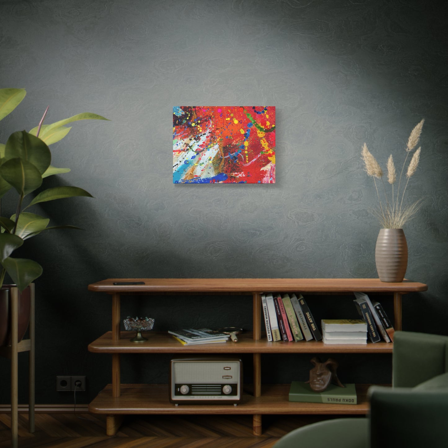 Spectrum in Motion – Abstract Chaos Canvas Print