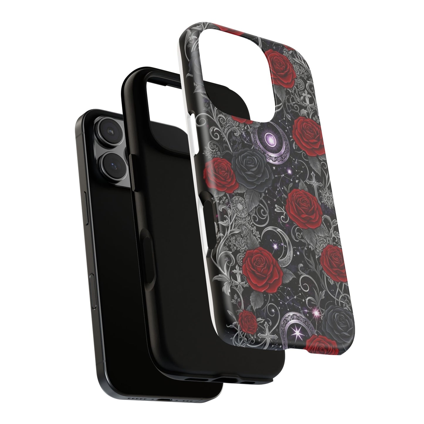 Dark Gothic Red Roses Matte Tough Phone Cases