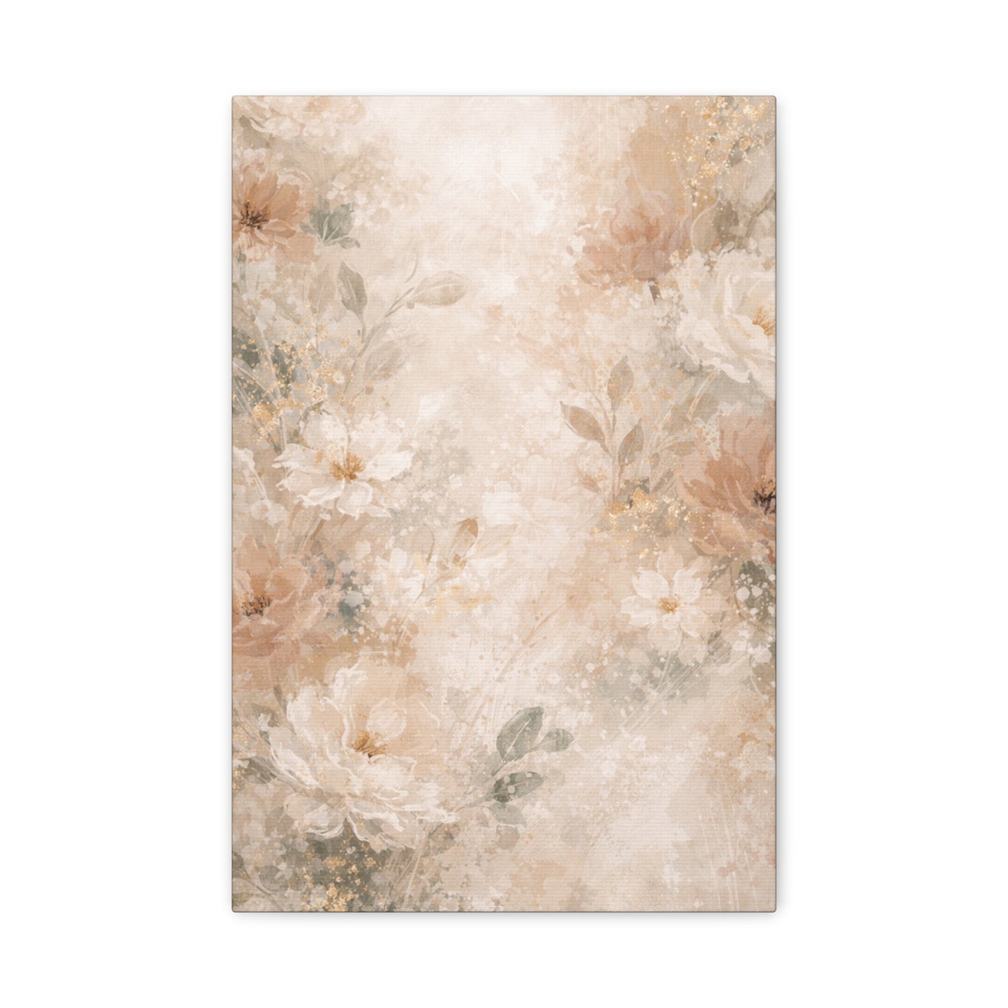 Neutral Vintage Floral Canvas Print — Matte Stretched Wall Art - Paragon Prints