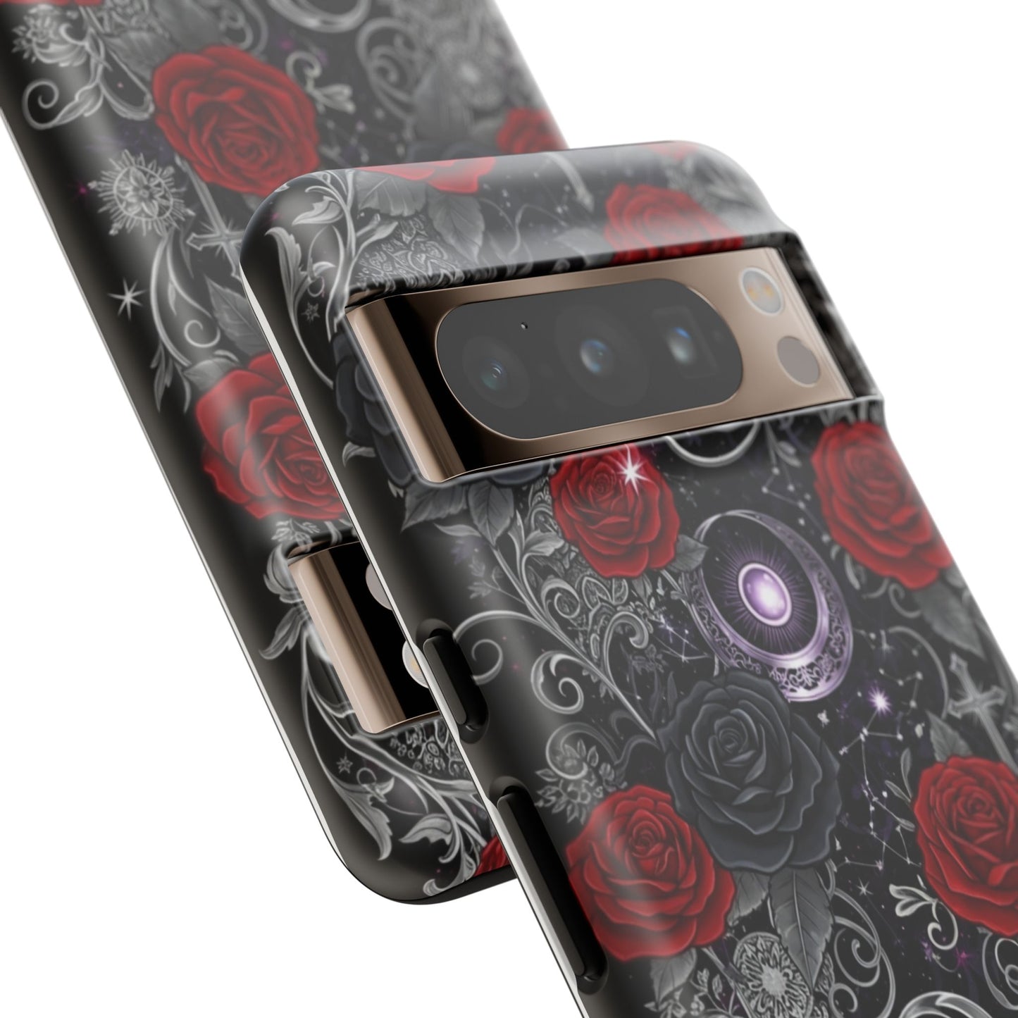Dark Gothic Red Roses Matte Tough Phone Cases