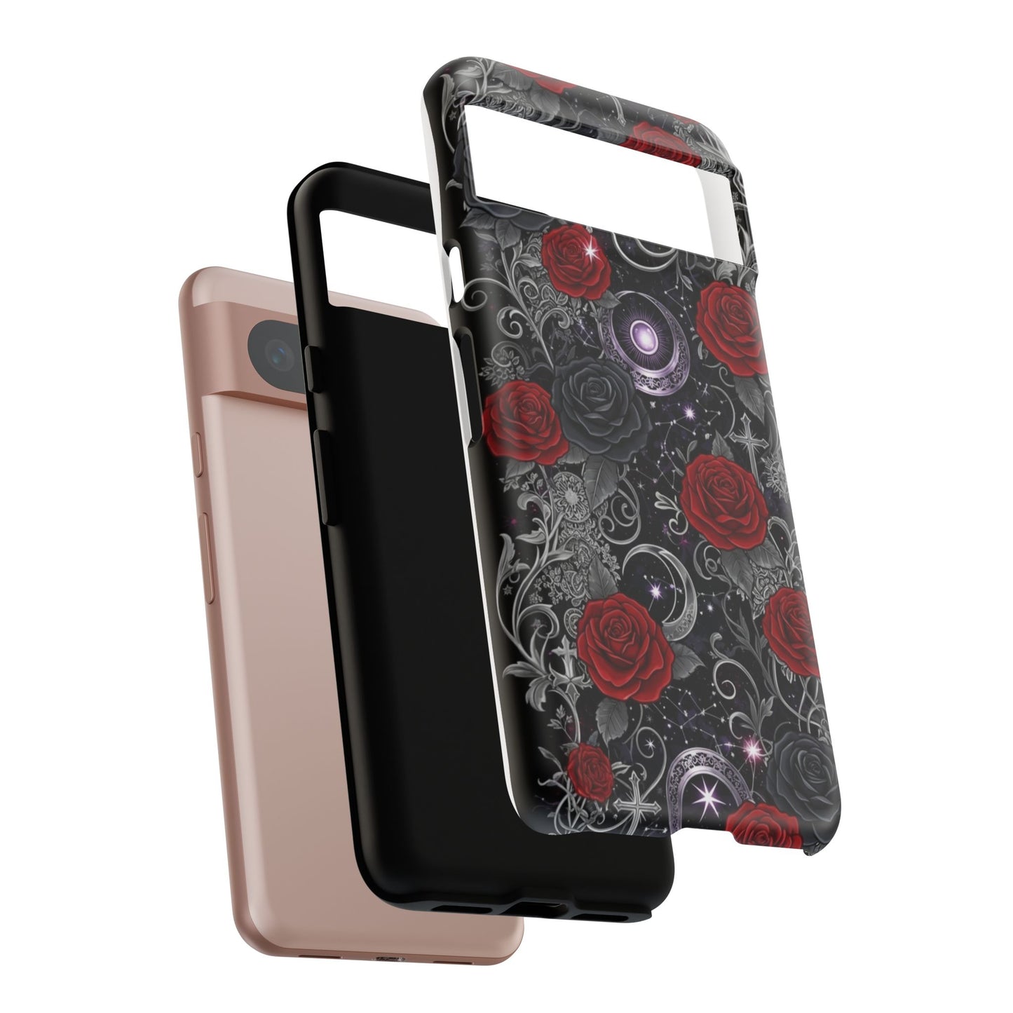 Dark Gothic Red Roses Matte Tough Phone Cases