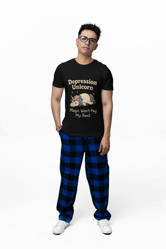 Depression Unicorn T-Shirt | Funny Graphic Tee, Unisex Apparel, Gift for Unicorn Lovers, Self-Care Product, Humor Shirt