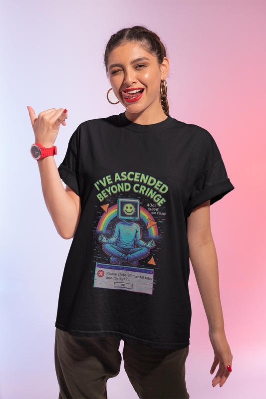 I've Ascended Beyond Cringe T-shirt, Vintage Graphic Tee, Unisex Casual Wear, Perfect Gift for Gamers, Humor Shirt, Trendy Streetwear