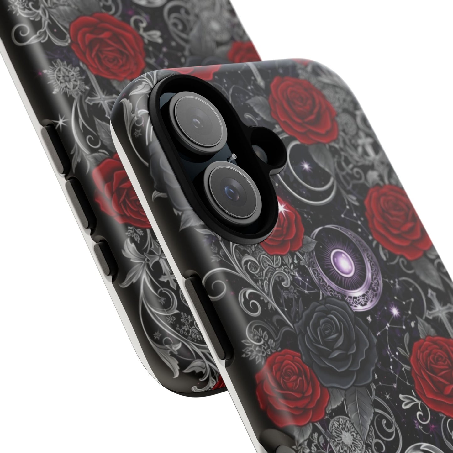 Dark Gothic Red Roses Matte Tough Phone Cases