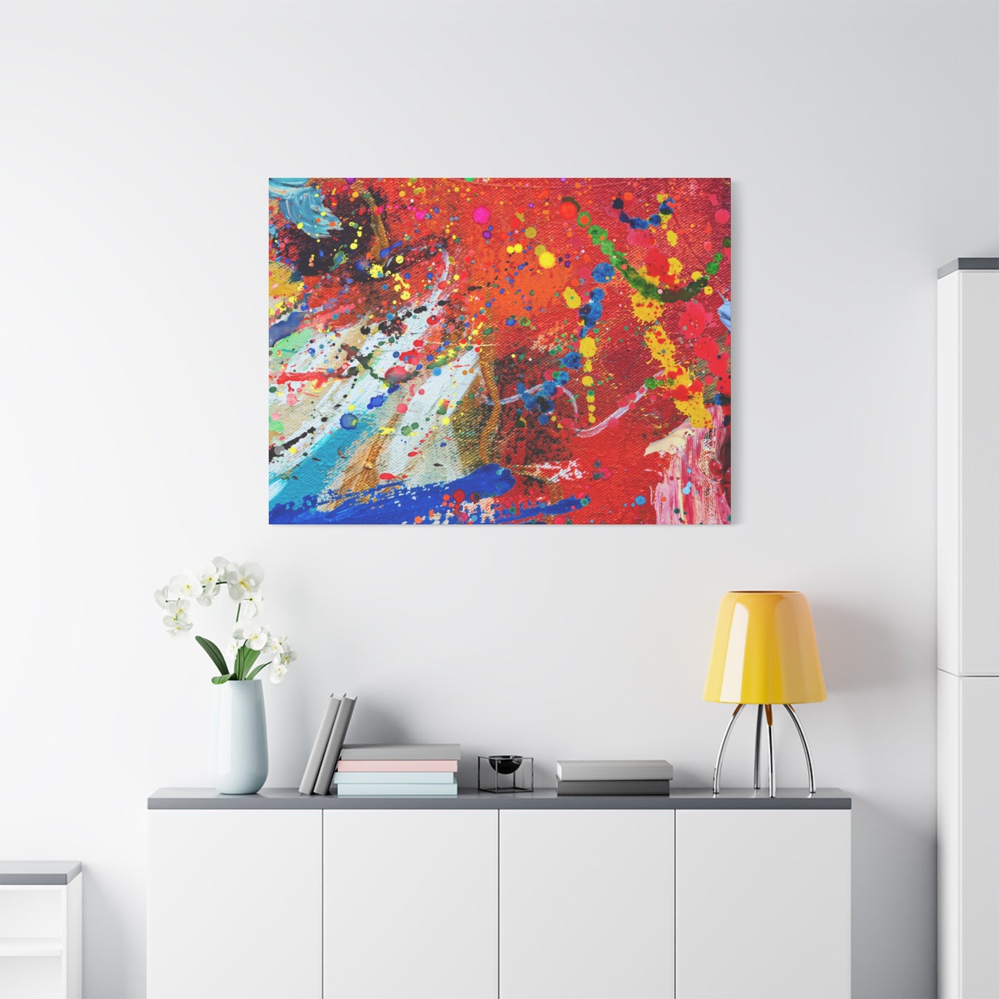 Spectrum in Motion – Abstract Chaos Canvas Print