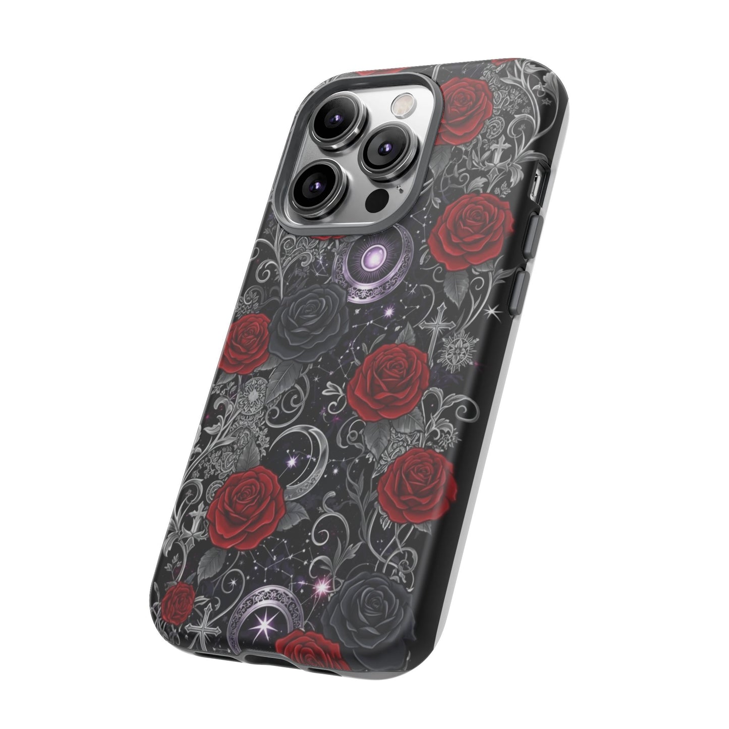 Dark Gothic Red Roses Matte Tough Phone Cases