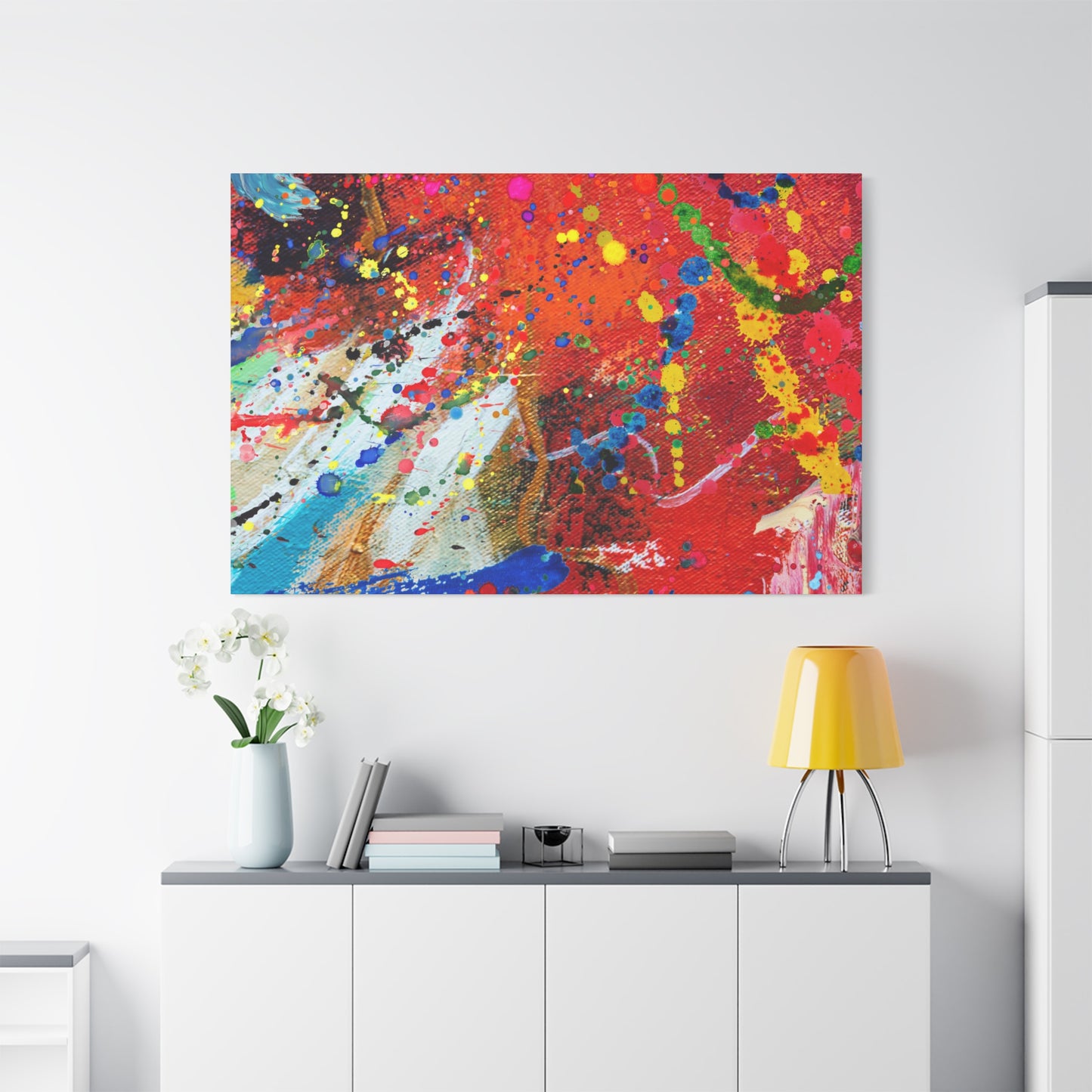 Spectrum in Motion – Abstract Chaos Canvas Print