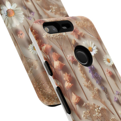 Pressed Flower Garden Phone Case – Vintage Botanical Aesthetic