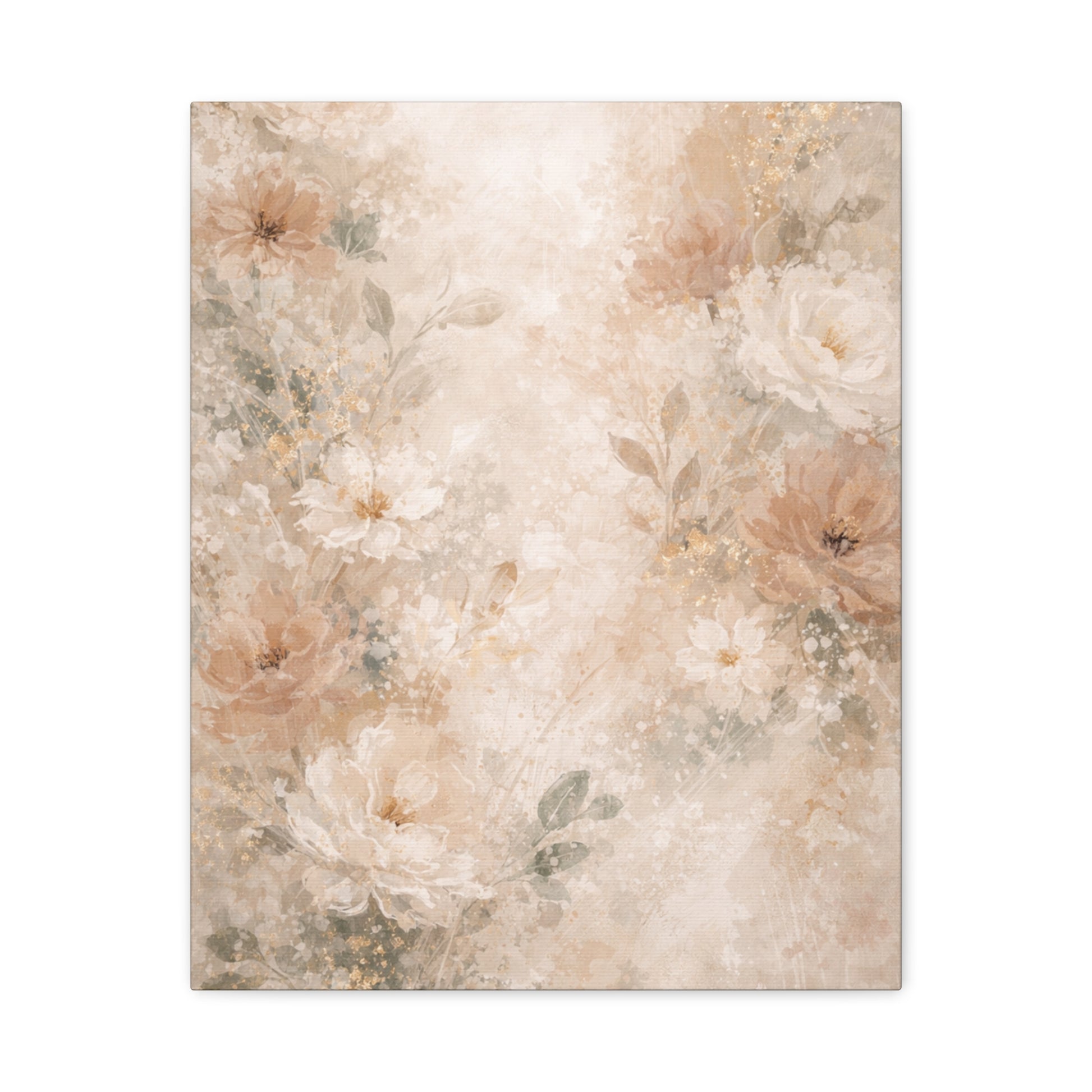 Neutral Vintage Floral Canvas Print — Matte Stretched Wall Art - Paragon Prints