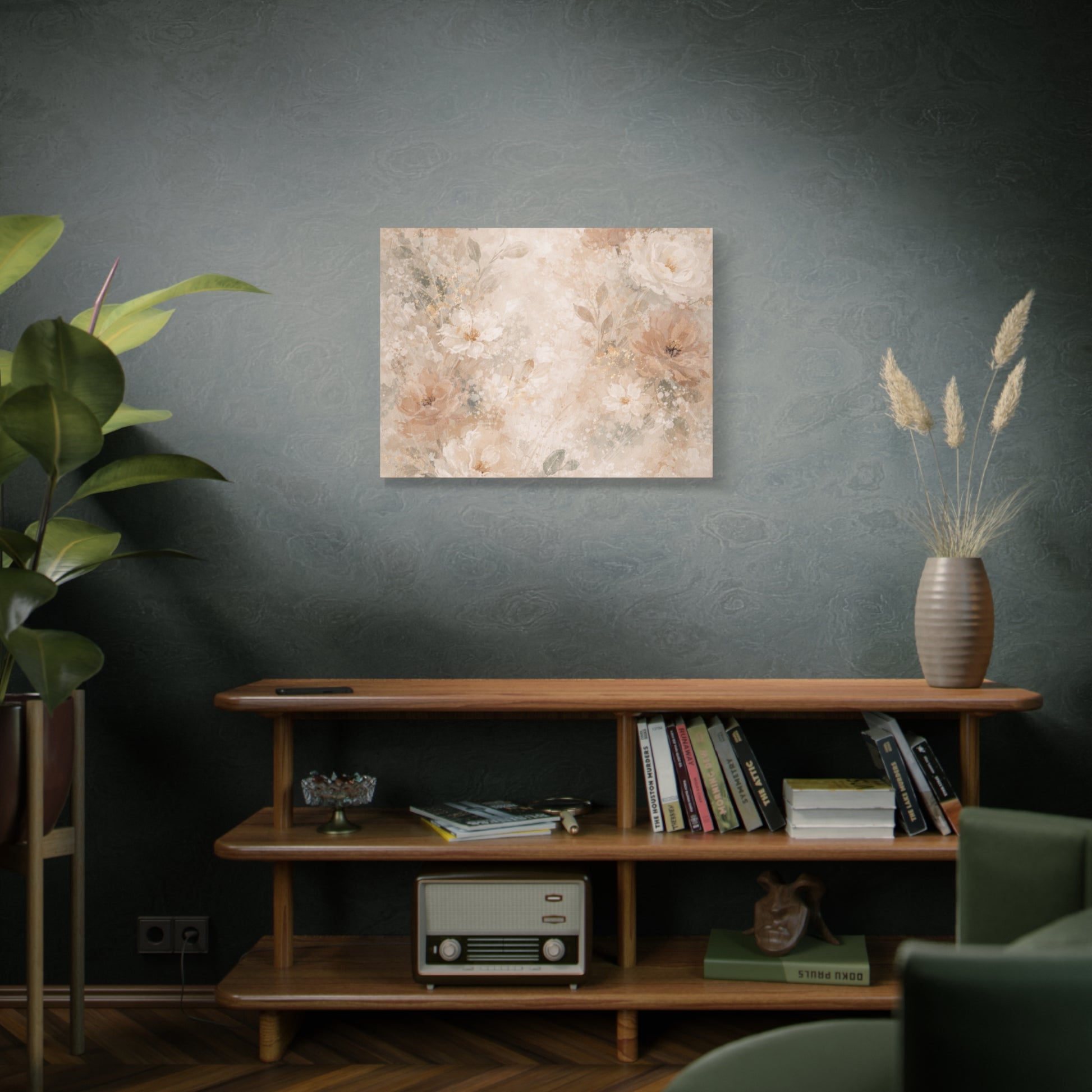 Neutral Vintage Floral Canvas Print — Matte Stretched Wall Art - Paragon Prints