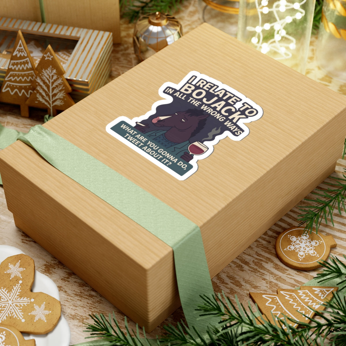 BoJack Horseman Inspired Kiss-Cut Stickers, Fun Laptop Decals, Funny Gift for Fans, Pop Culture Stickers, Unique Merchandise