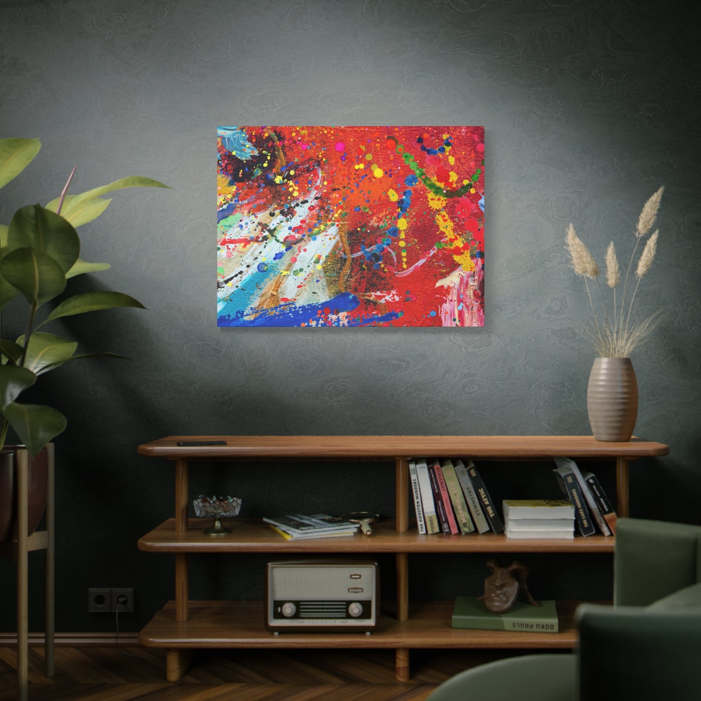 Spectrum in Motion – Abstract Chaos Canvas Print