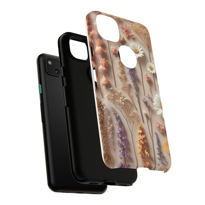 Pressed Flower Garden Phone Case – Vintage Botanical Aesthetic
