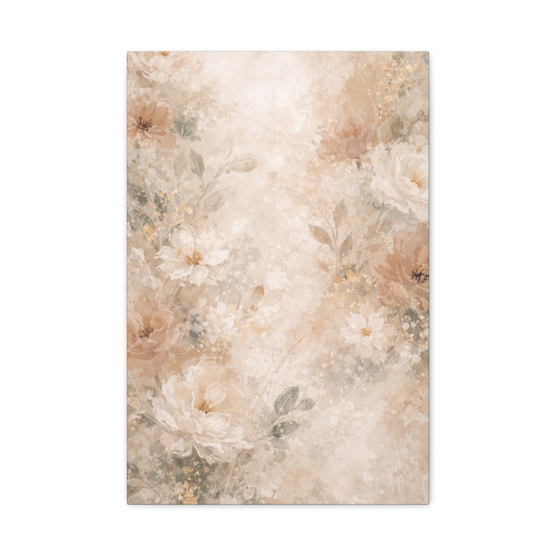Neutral Vintage Floral Canvas Print — Matte Stretched Wall Art - Paragon Prints