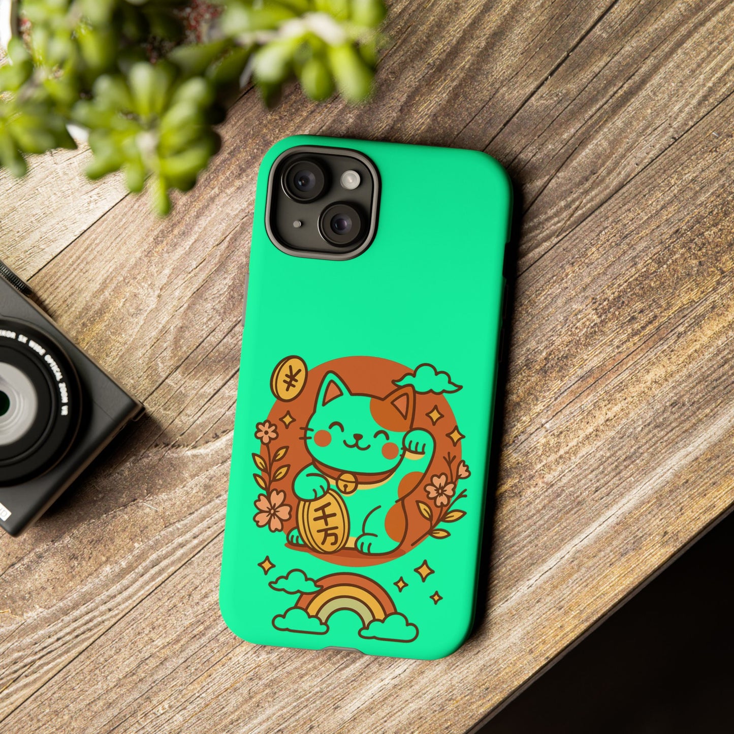Japanese Kawaii Lucky Cat Protective Phone Case