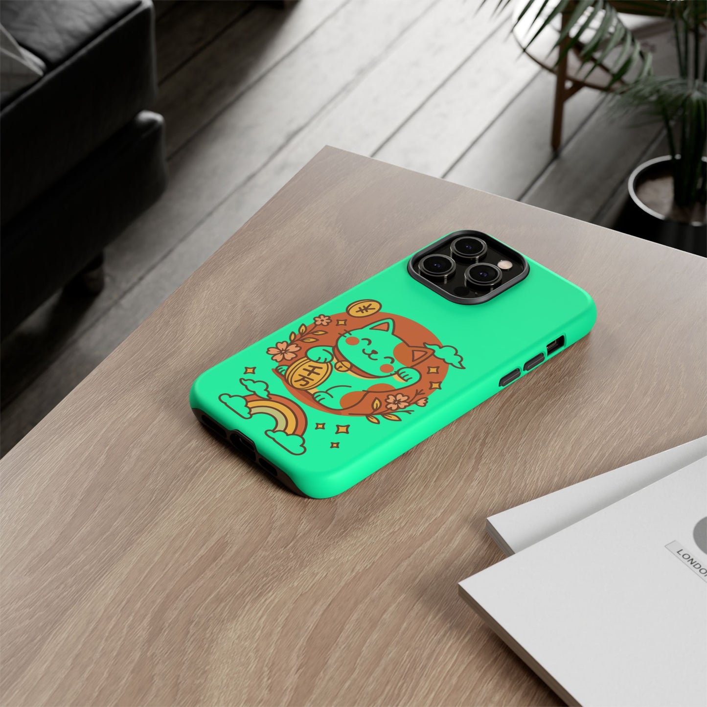 Japanese Kawaii Lucky Cat Protective Phone Case