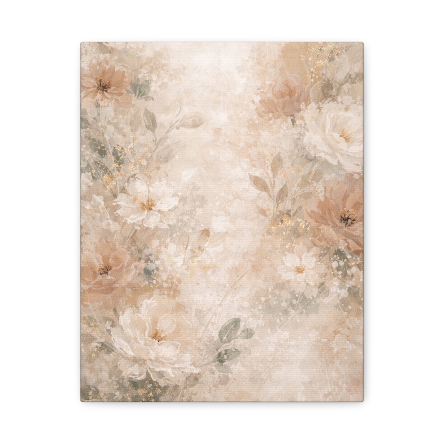 Neutral Vintage Floral Canvas Print — Matte Stretched Wall Art - Paragon Prints