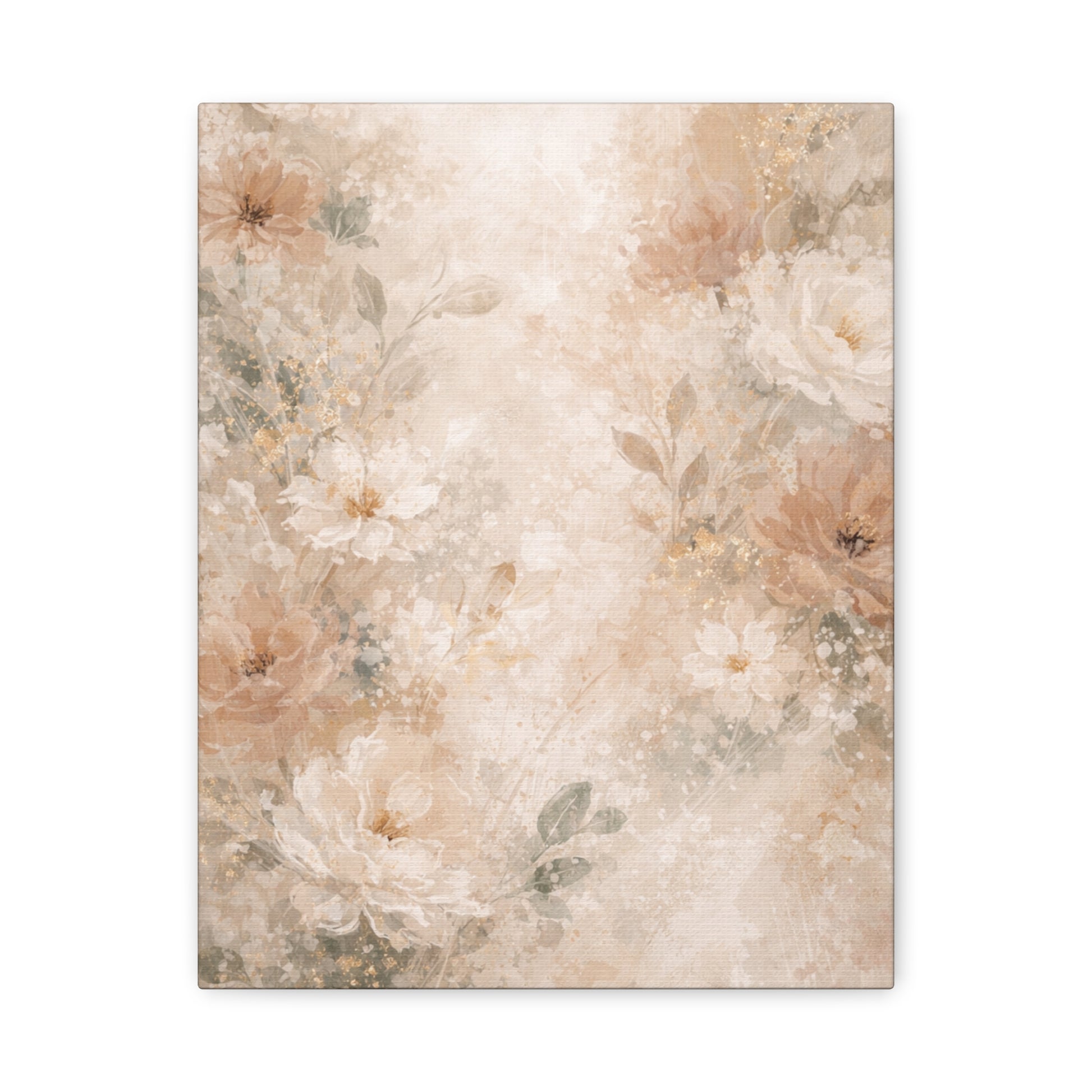 Neutral Vintage Floral Canvas Print — Matte Stretched Wall Art - Paragon Prints