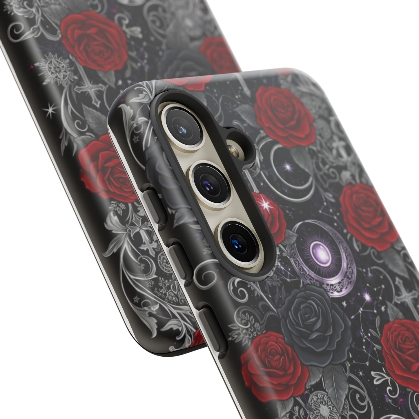 Dark Gothic Red Roses Matte Tough Phone Cases