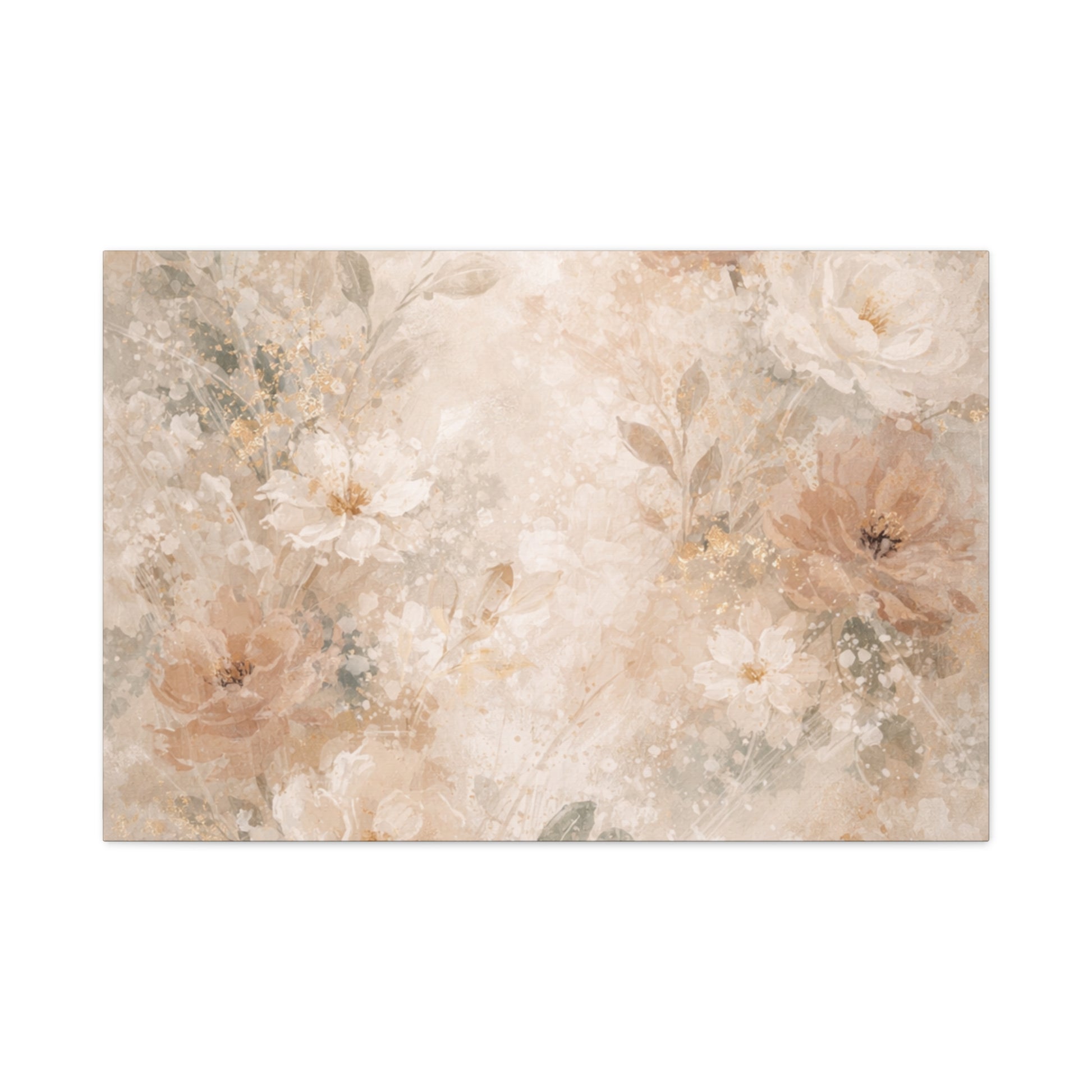 Neutral Vintage Floral Canvas Print — Matte Stretched Wall Art - Paragon Prints