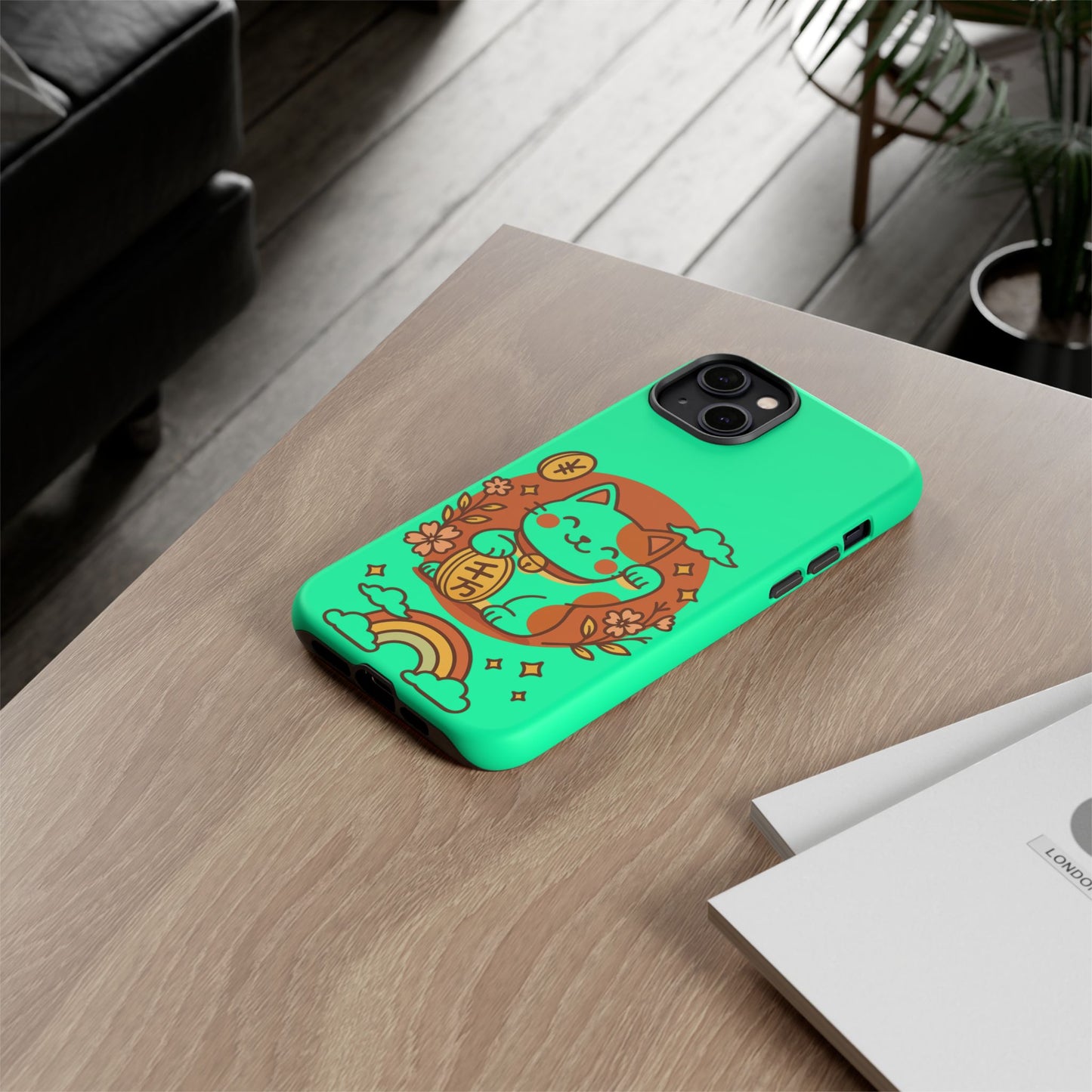 Japanese Kawaii Lucky Cat Protective Phone Case
