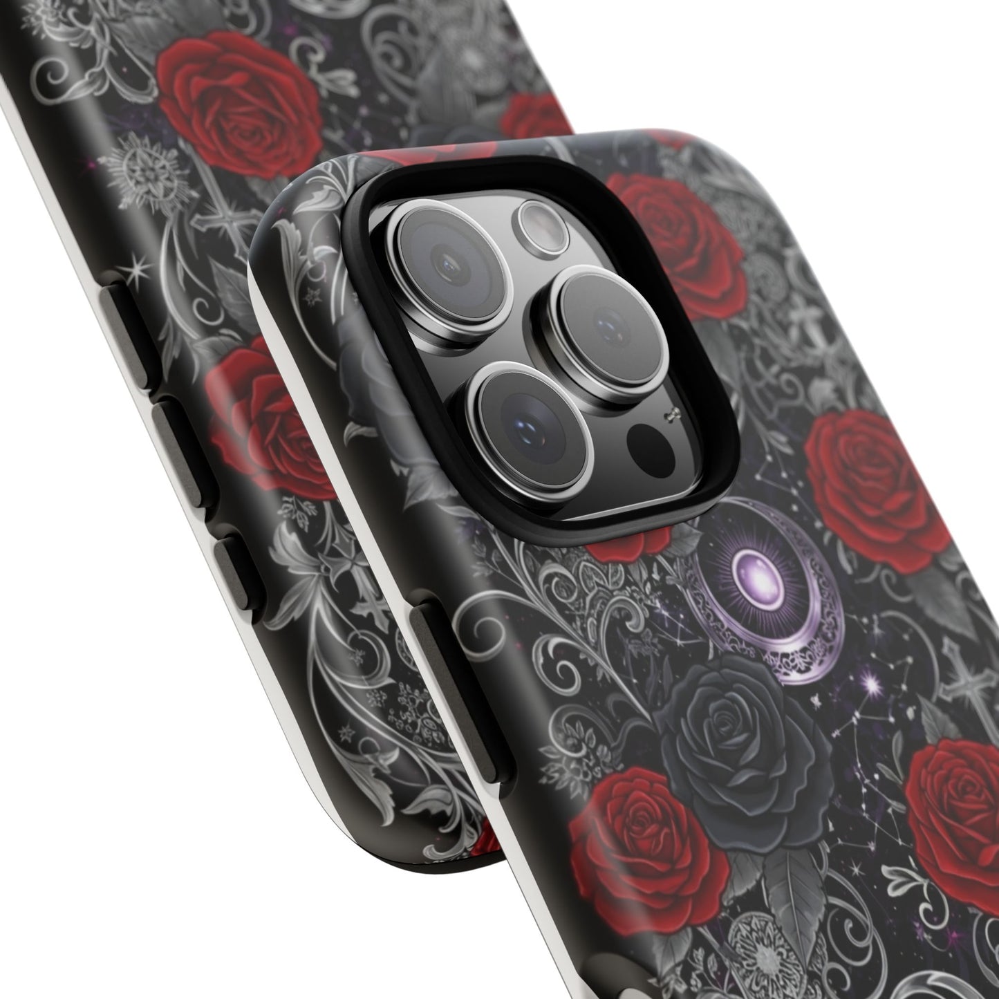 Dark Gothic Red Roses Matte Tough Phone Cases