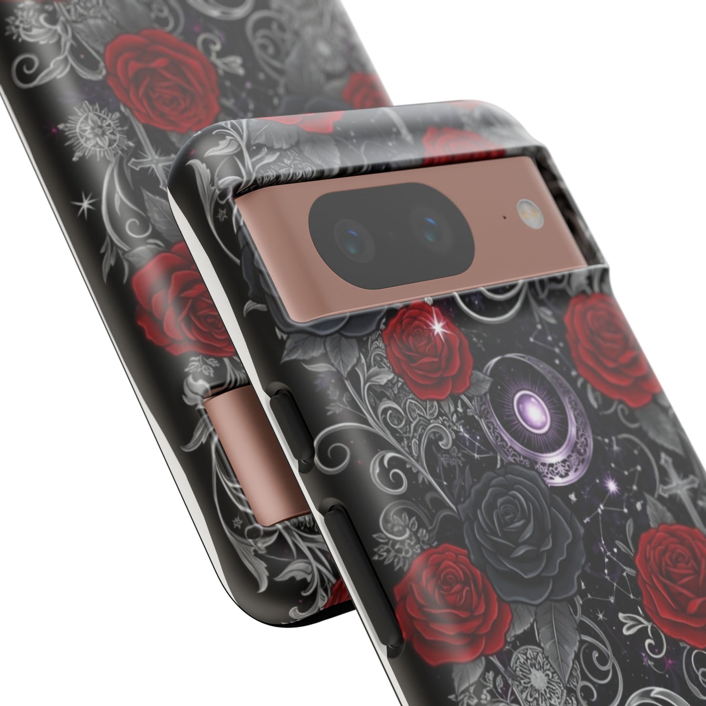 Dark Gothic Red Roses Matte Tough Phone Cases