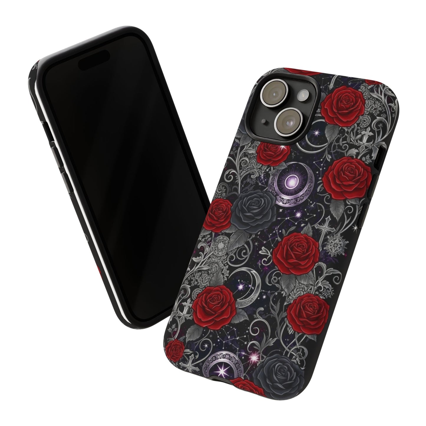 Dark Gothic Red Roses Matte Tough Phone Cases