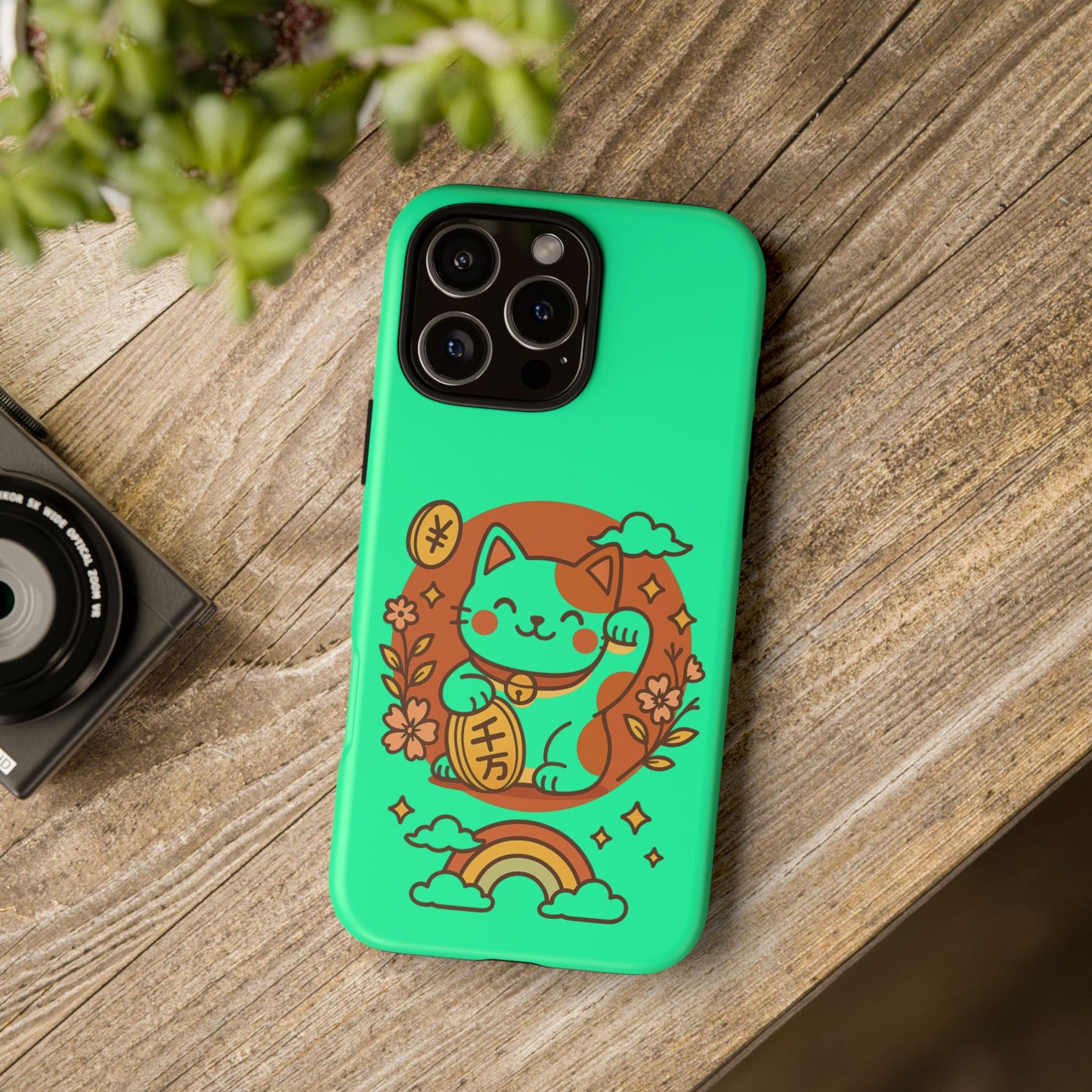 Japanese Kawaii Lucky Cat Protective Phone Case