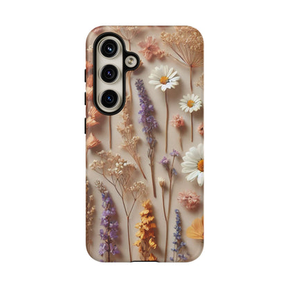 Pressed Flower Garden Phone Case – Vintage Botanical Aesthetic