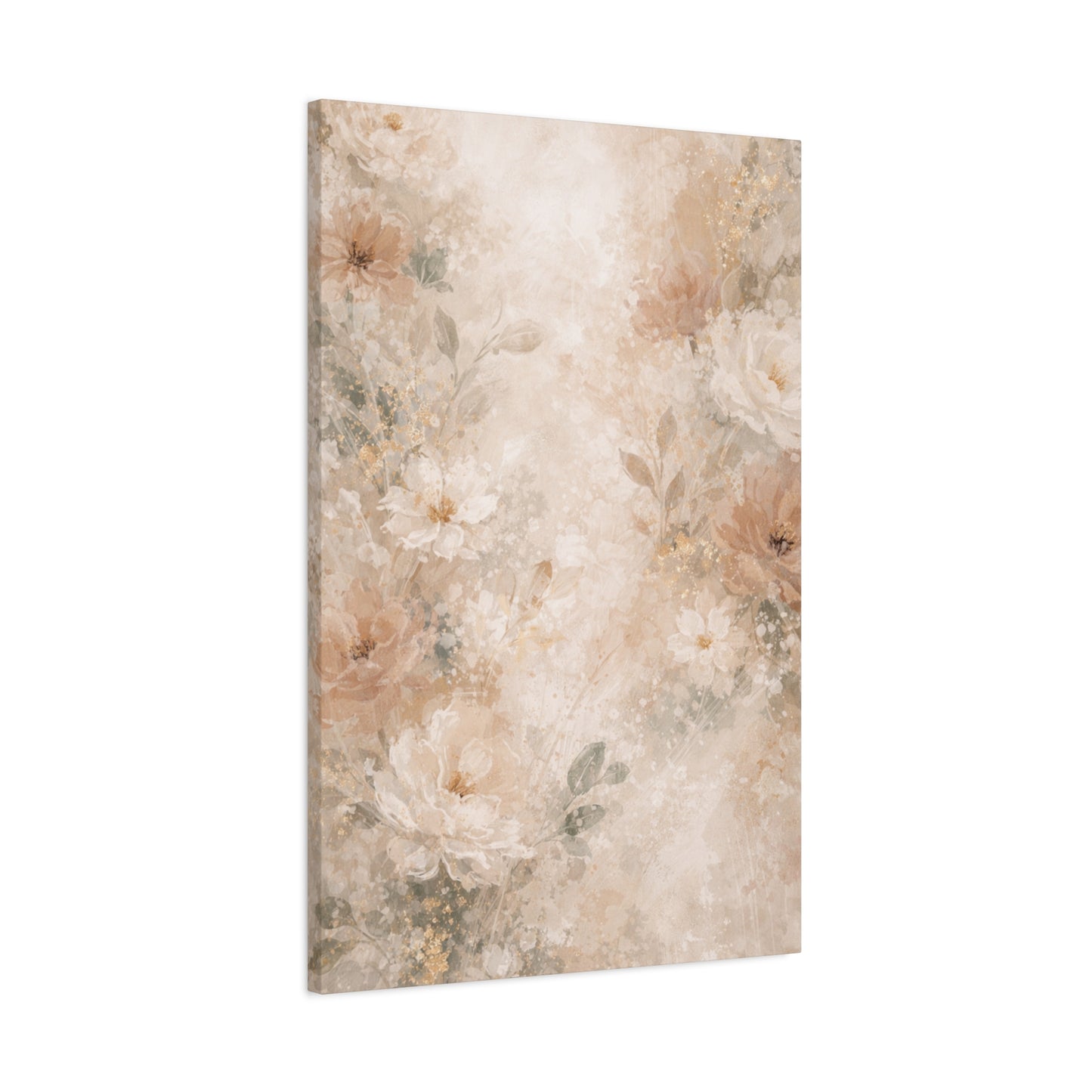 Neutral Vintage Floral Canvas Print — Matte Stretched Wall Art - Paragon Prints