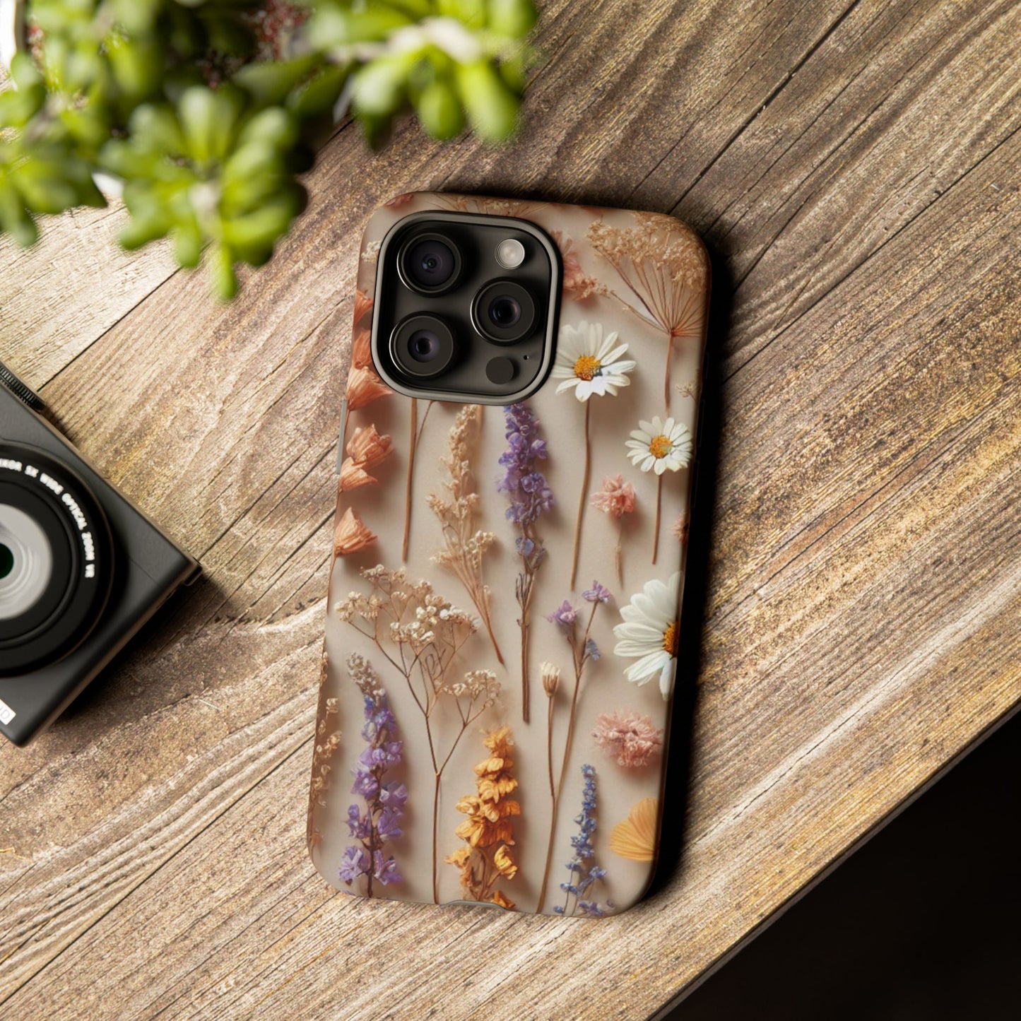 Pressed Flower Garden Phone Case – Vintage Botanical Aesthetic