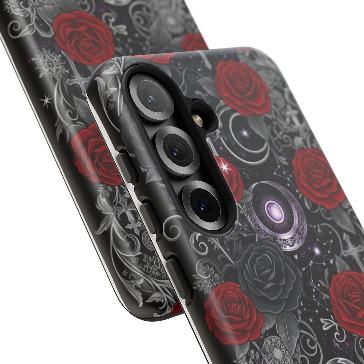 Dark Gothic Red Roses Matte Tough Phone Cases
