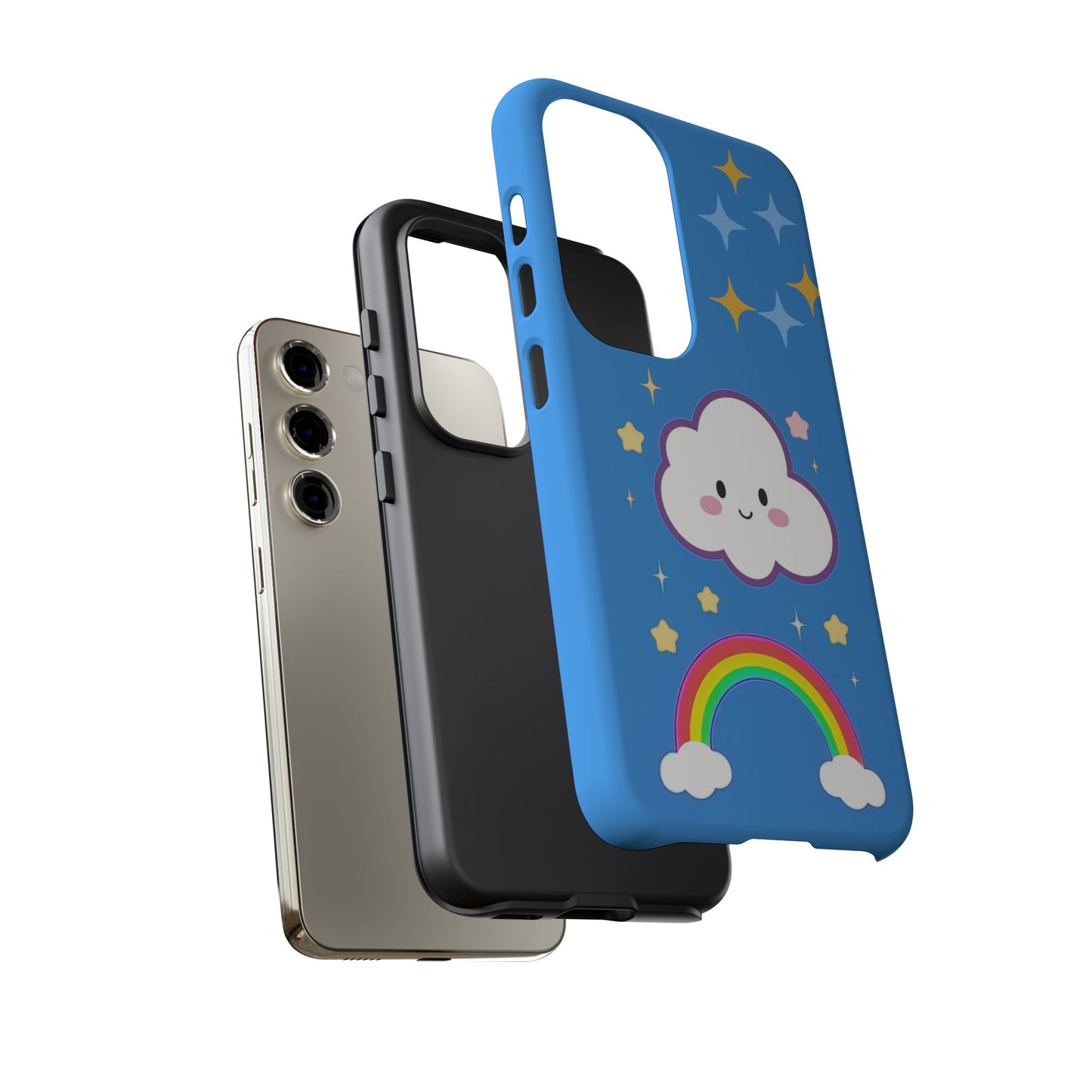 Cute Cloud & Rainbow Phone Case - Tough & Adorable Cover for Kids and Adults