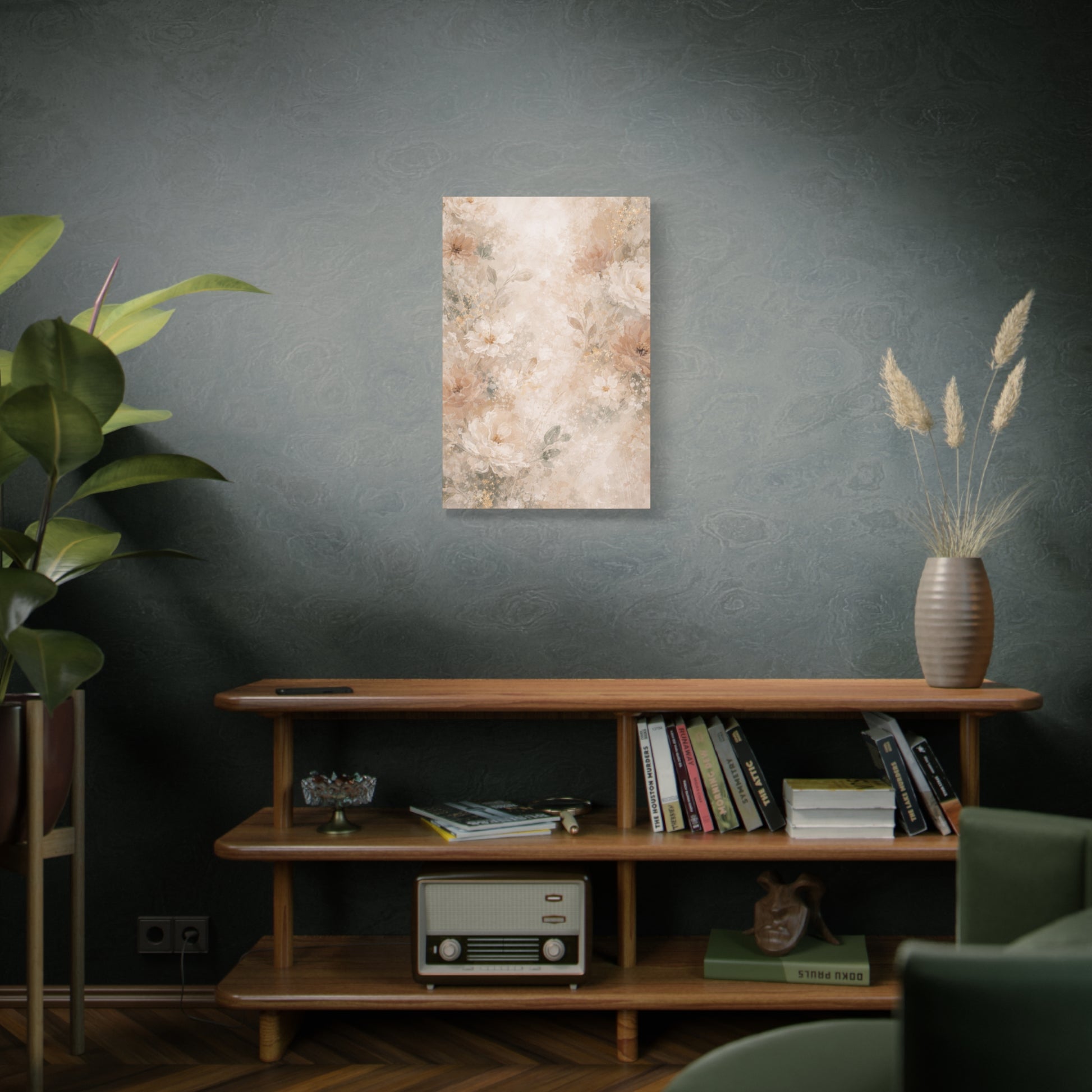 Neutral Vintage Floral Canvas Print — Matte Stretched Wall Art - Paragon Prints
