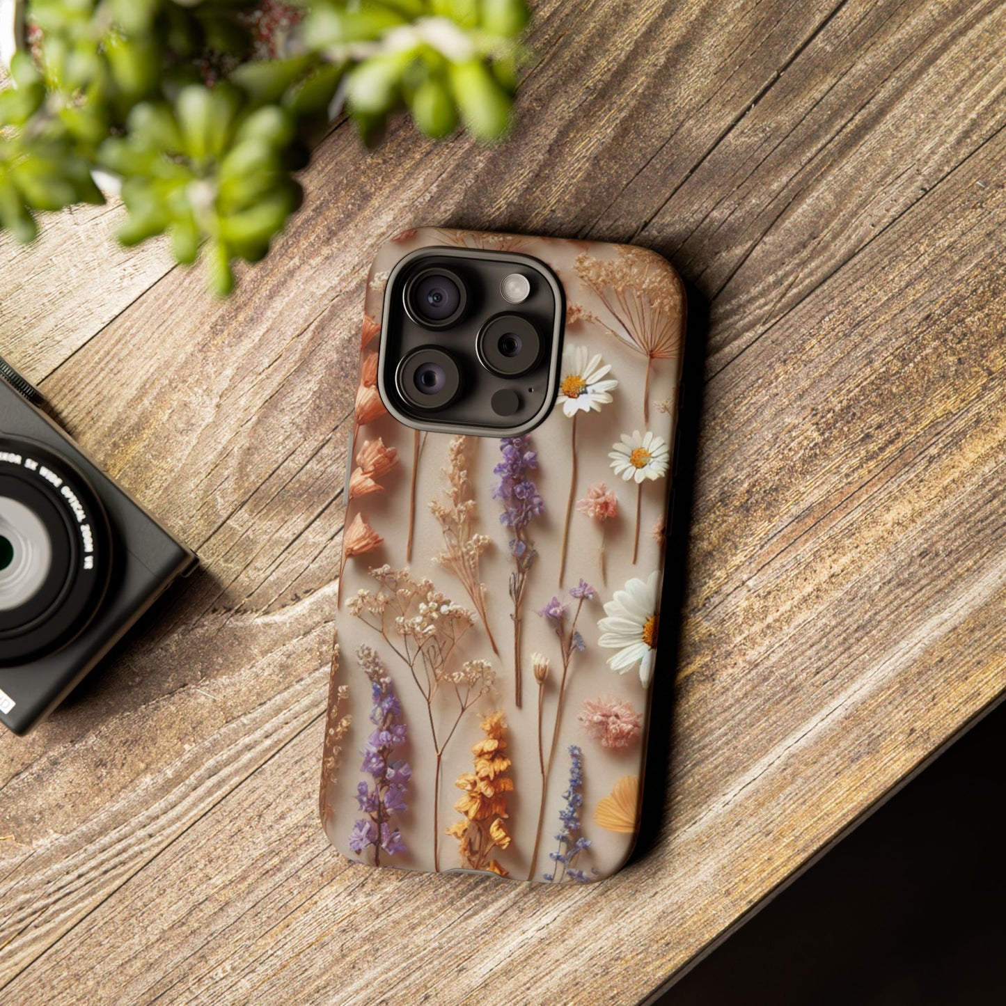 Pressed Flower Garden Phone Case – Vintage Botanical Aesthetic