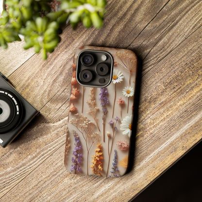 Pressed Flower Garden Phone Case – Vintage Botanical Aesthetic