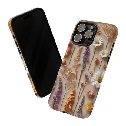 Pressed Flower Garden Phone Case – Vintage Botanical Aesthetic