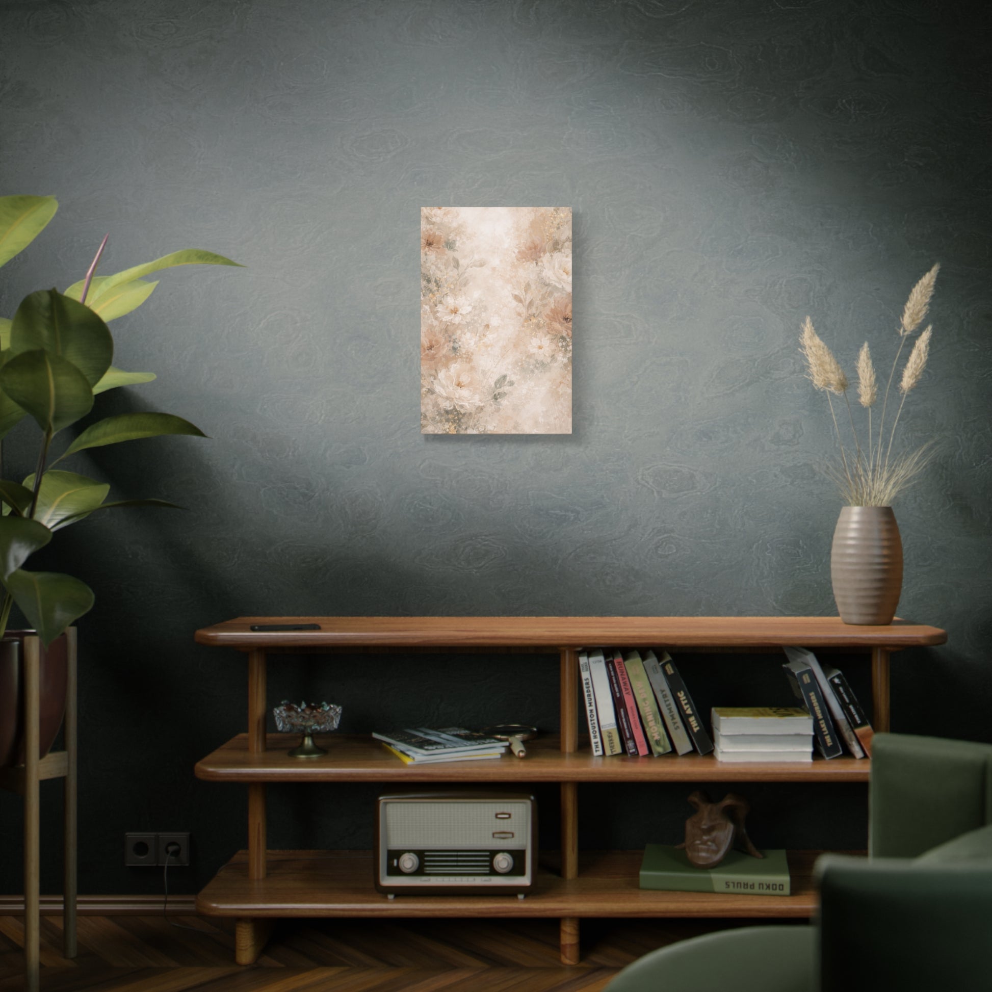 Neutral Vintage Floral Canvas Print — Matte Stretched Wall Art - Paragon Prints