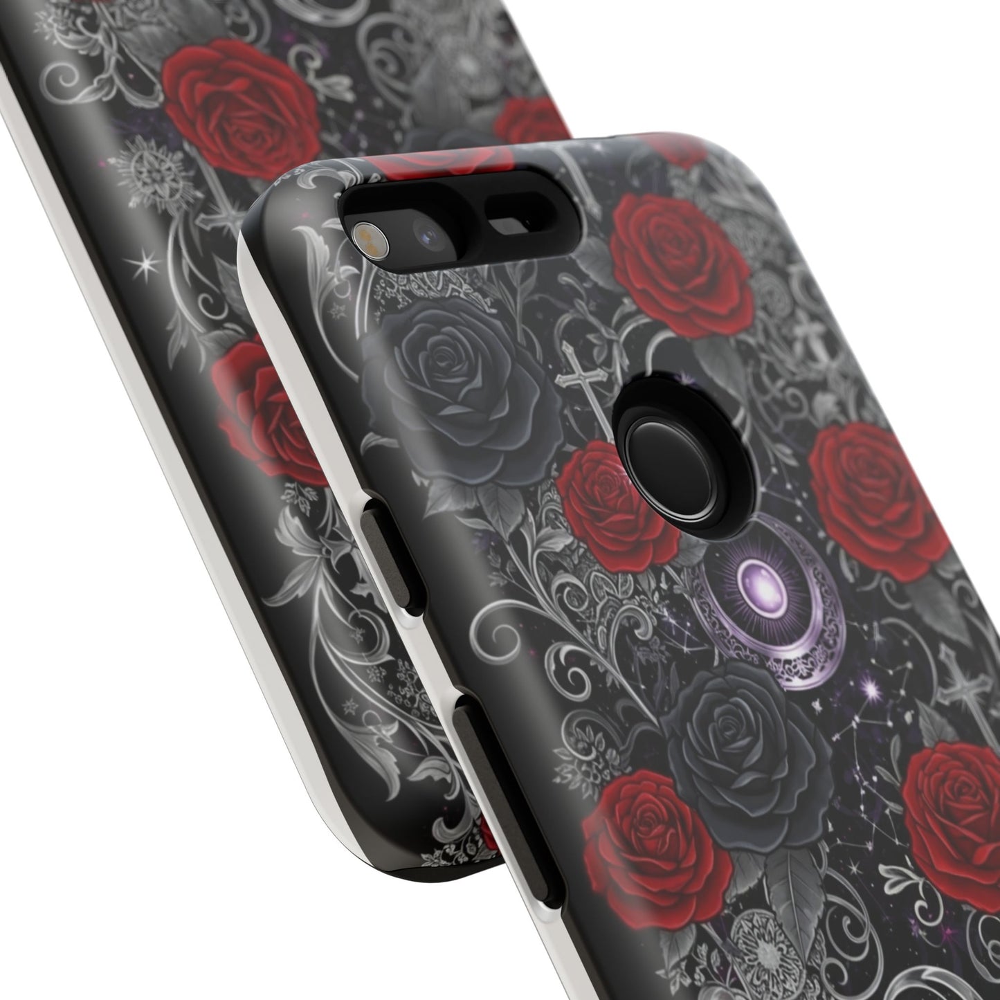 Dark Gothic Red Roses Matte Tough Phone Cases
