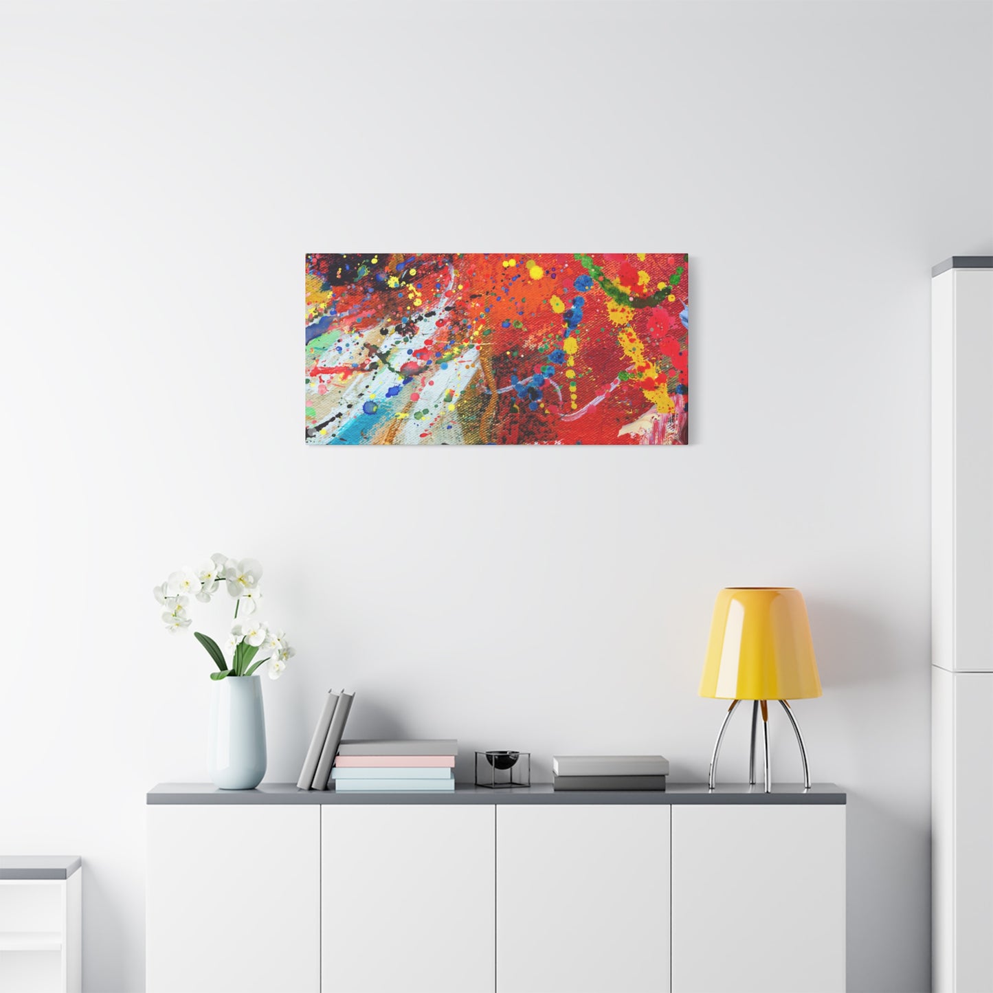 Spectrum in Motion – Abstract Chaos Canvas Print