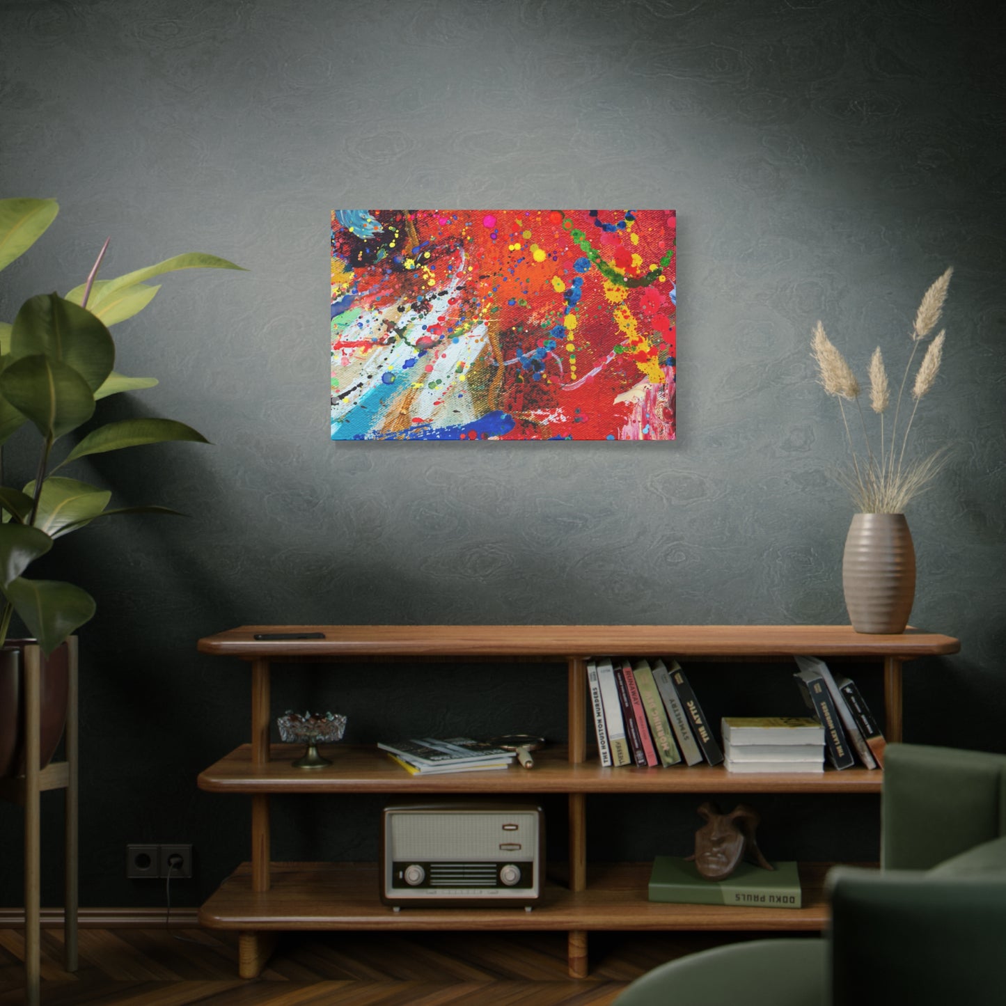 Spectrum in Motion – Abstract Chaos Canvas Print