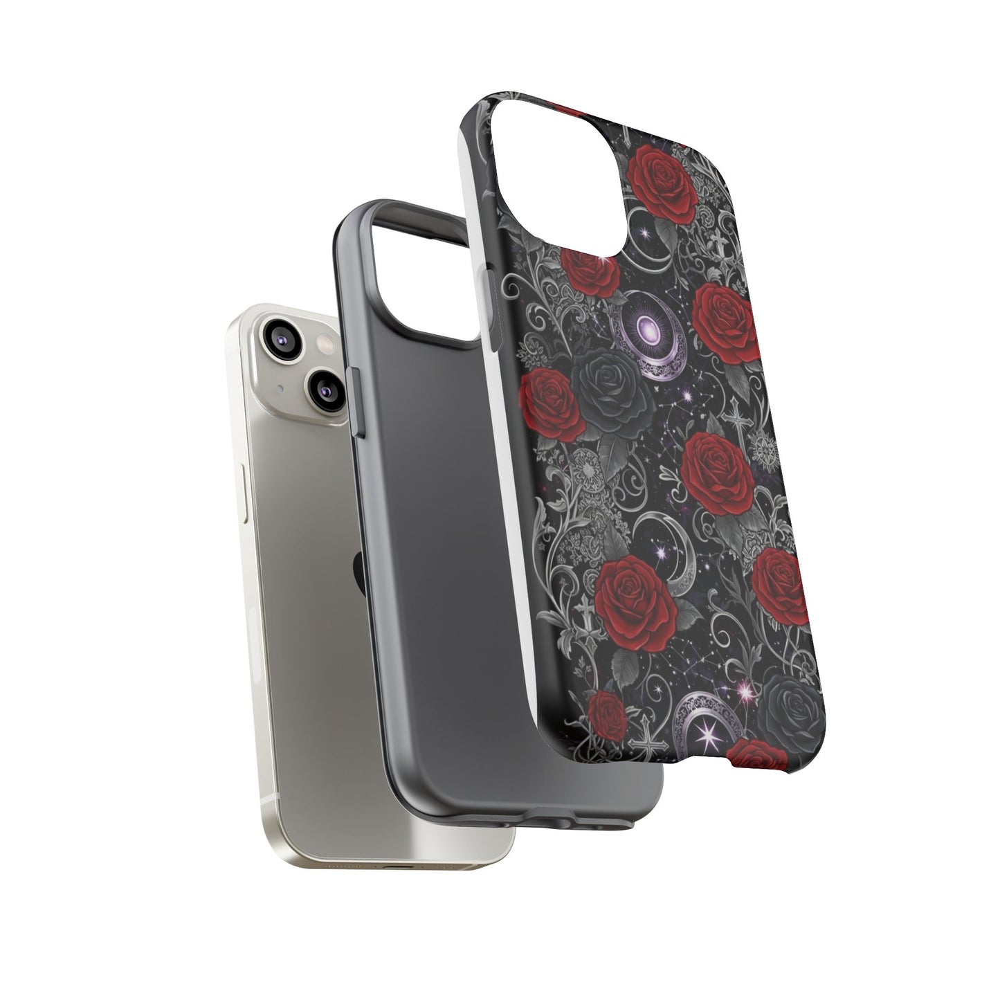 Dark Gothic Red Roses Matte Tough Phone Cases
